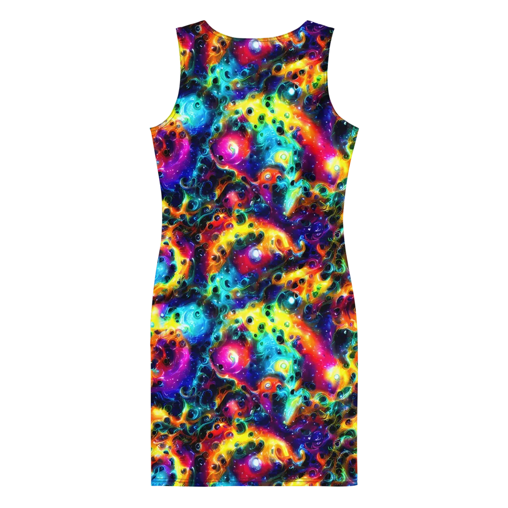 The Chromatic Tide on Bodycon Dress — Back