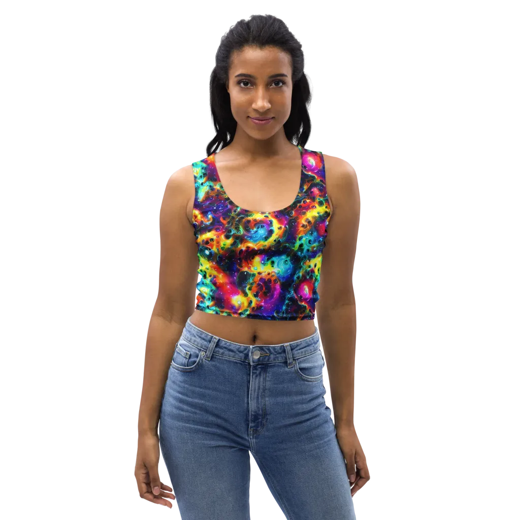 The Chromatic Tide on Crop Top — Front
