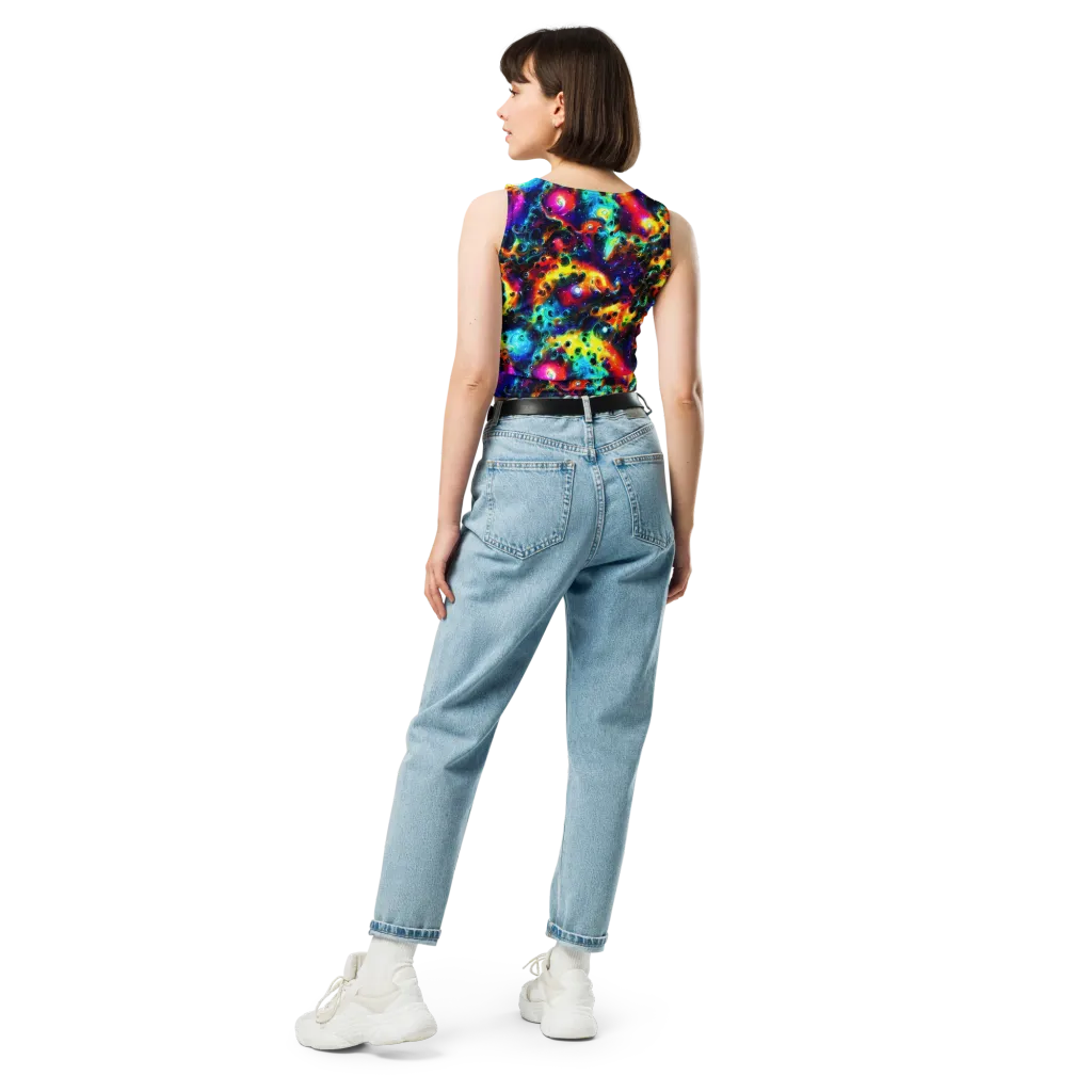 The Chromatic Tide on Crop Top — Back
