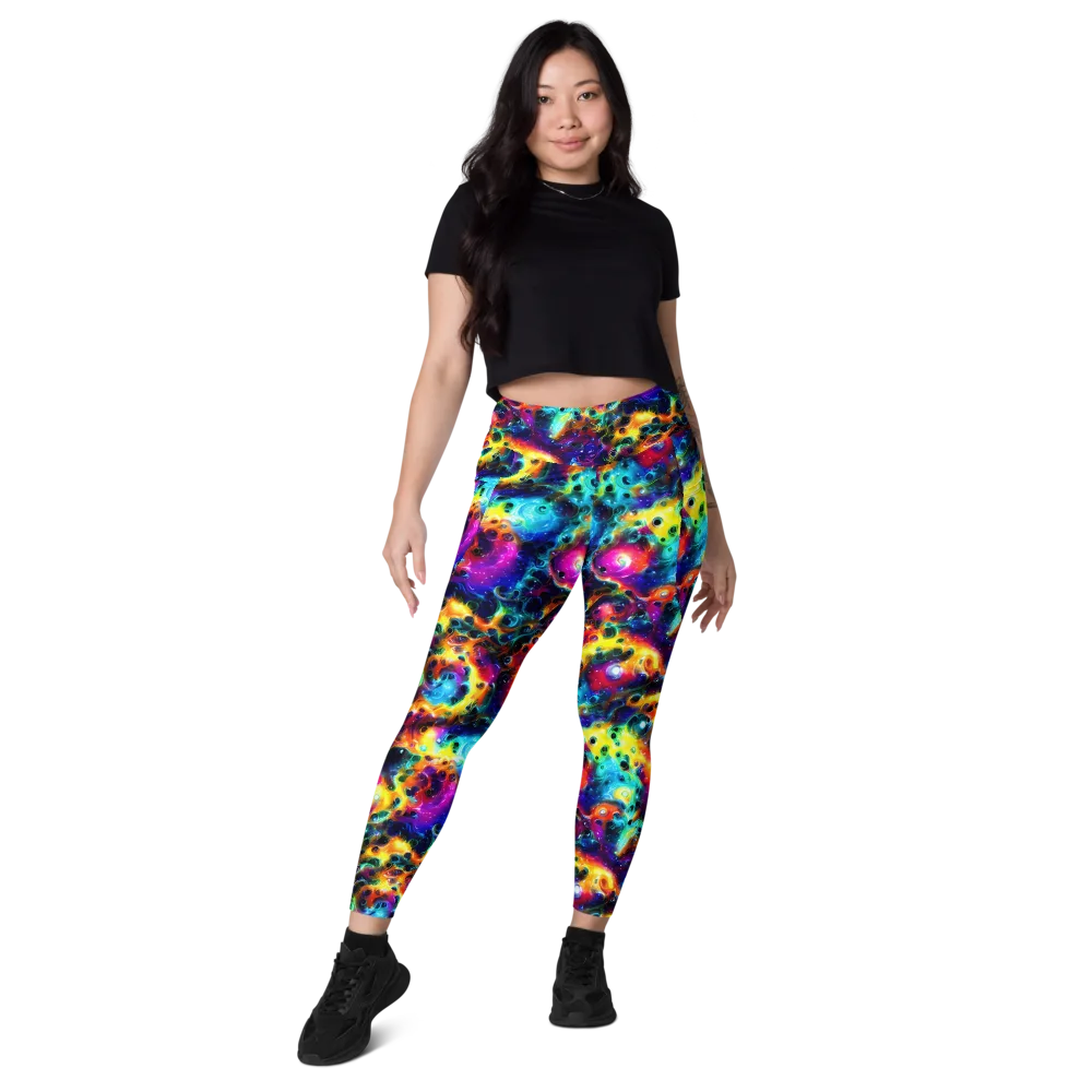 The Chromatic Tide on Leggings with Pockets — Front