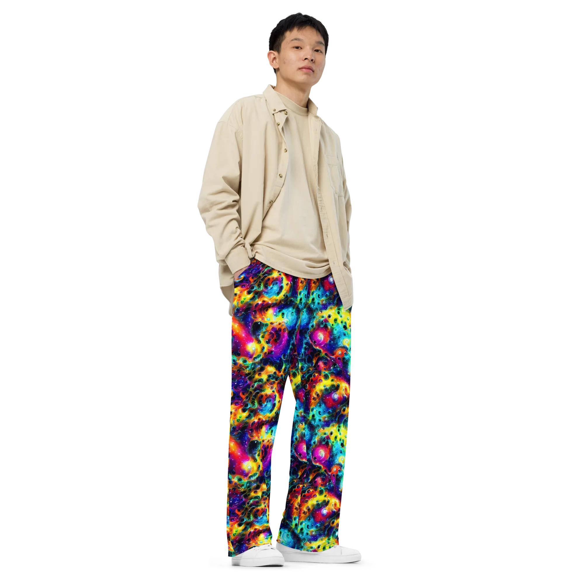 The Chromatic Tide on Wide-Leg Pants — Right Front