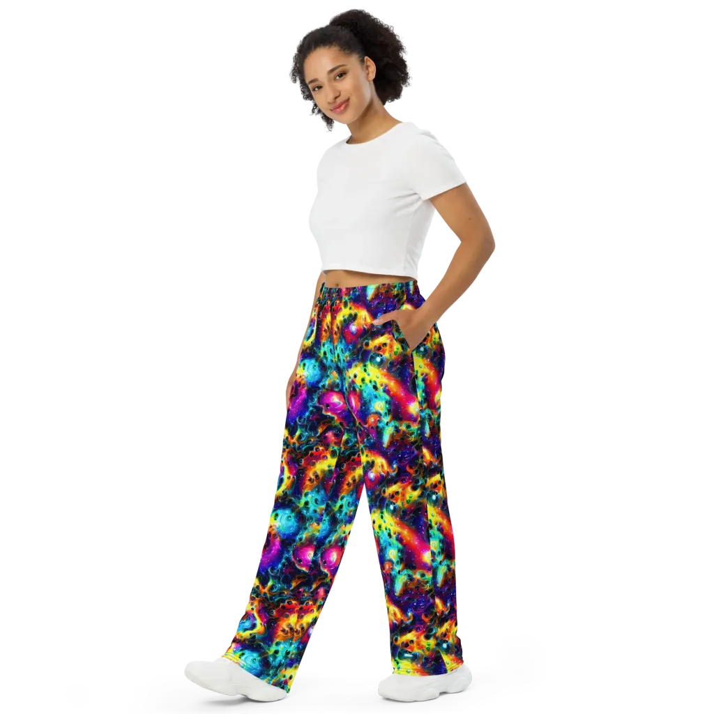The Chromatic Tide on Wide-Leg Pants — Left Front