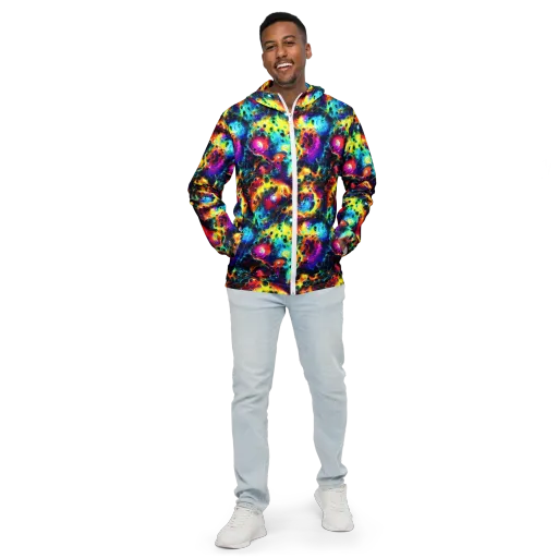 The Chromatic Tide on a Men's Windbreaker