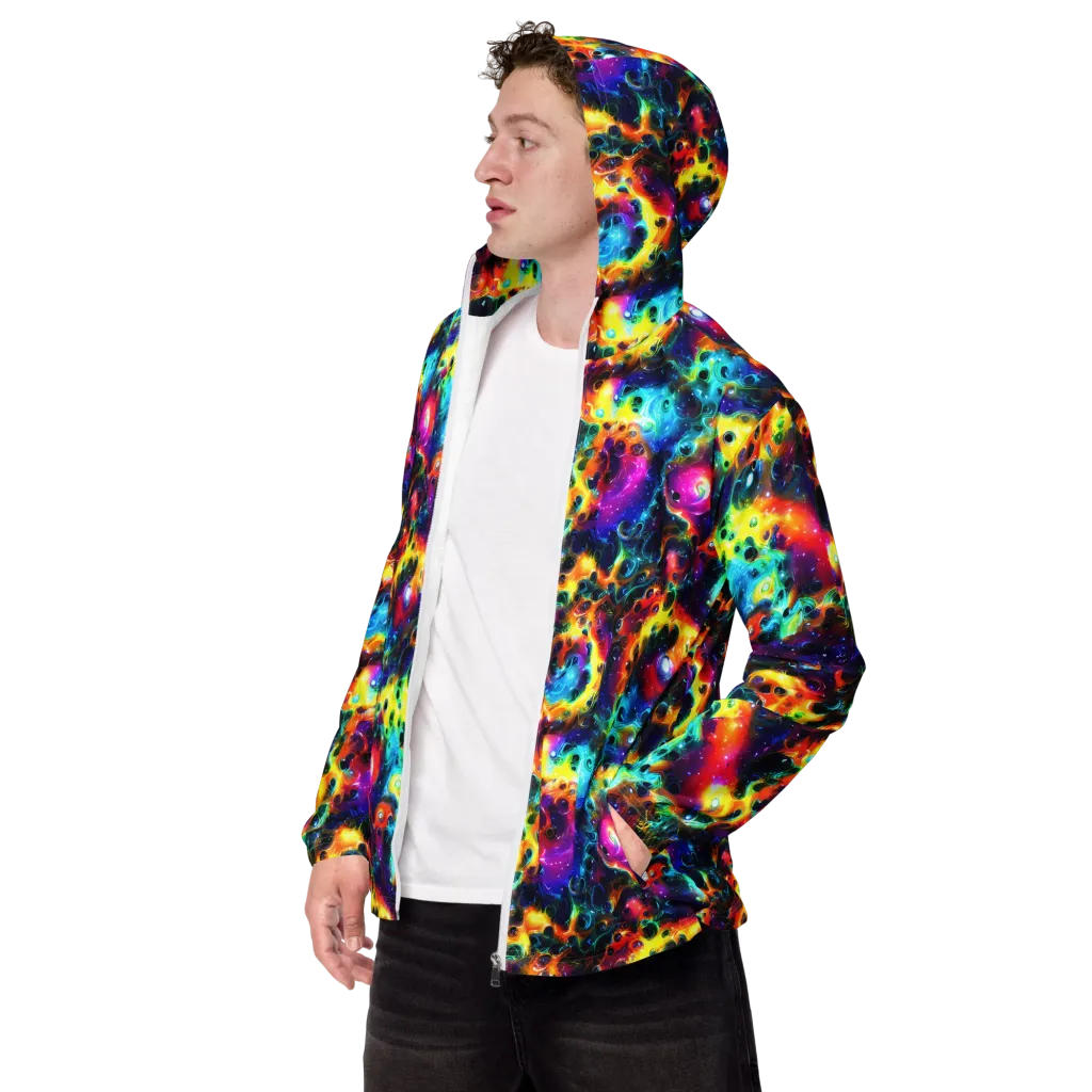 The Chromatic Tide on Men's Windbreaker — Left Front
