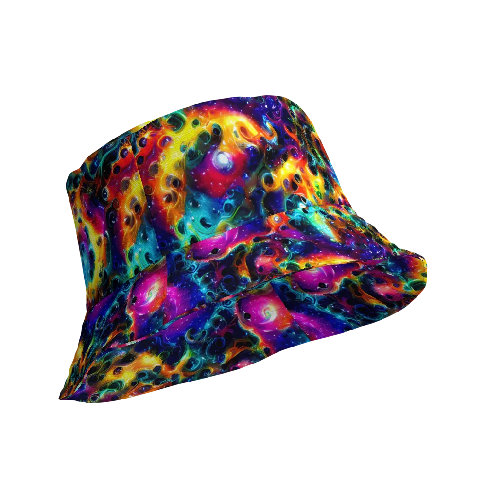 The Chromatic Tide on Reversible Bucket Hat — Product details Outside