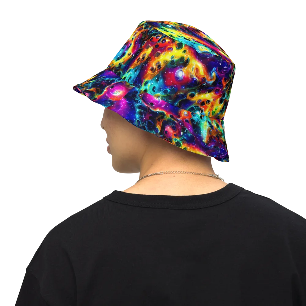 The Chromatic Tide on Reversible Bucket Hat — Back Inside