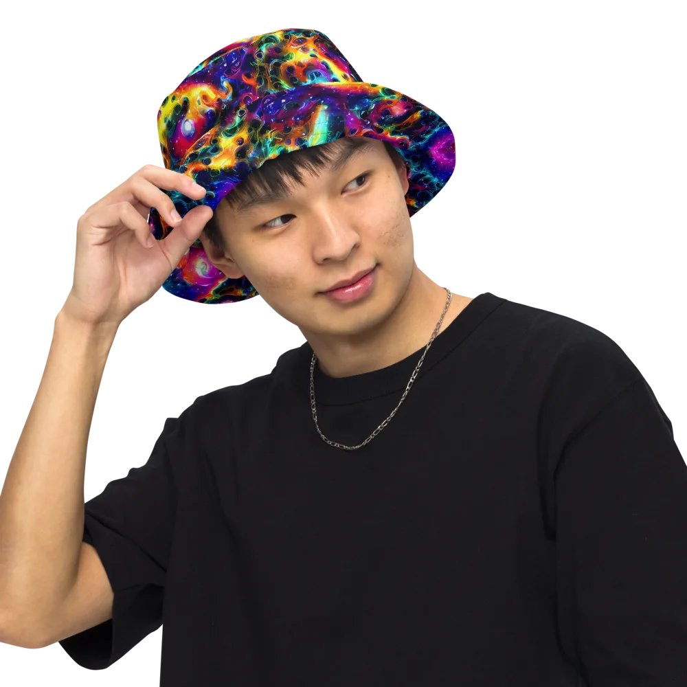 The Chromatic Tide on Reversible Bucket Hat — Front Inside