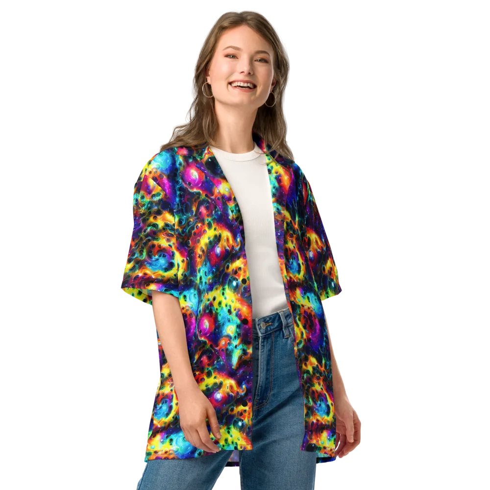 The Chromatic Tide on Button Shirt — Front