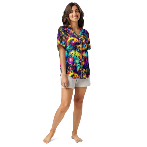 The Chromatic Tide on a Women's Short Sleeve Pajama Top