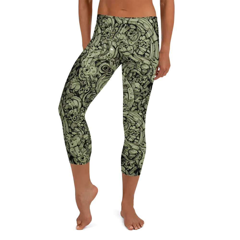 Olive Oddities on Capri Leggings — Front