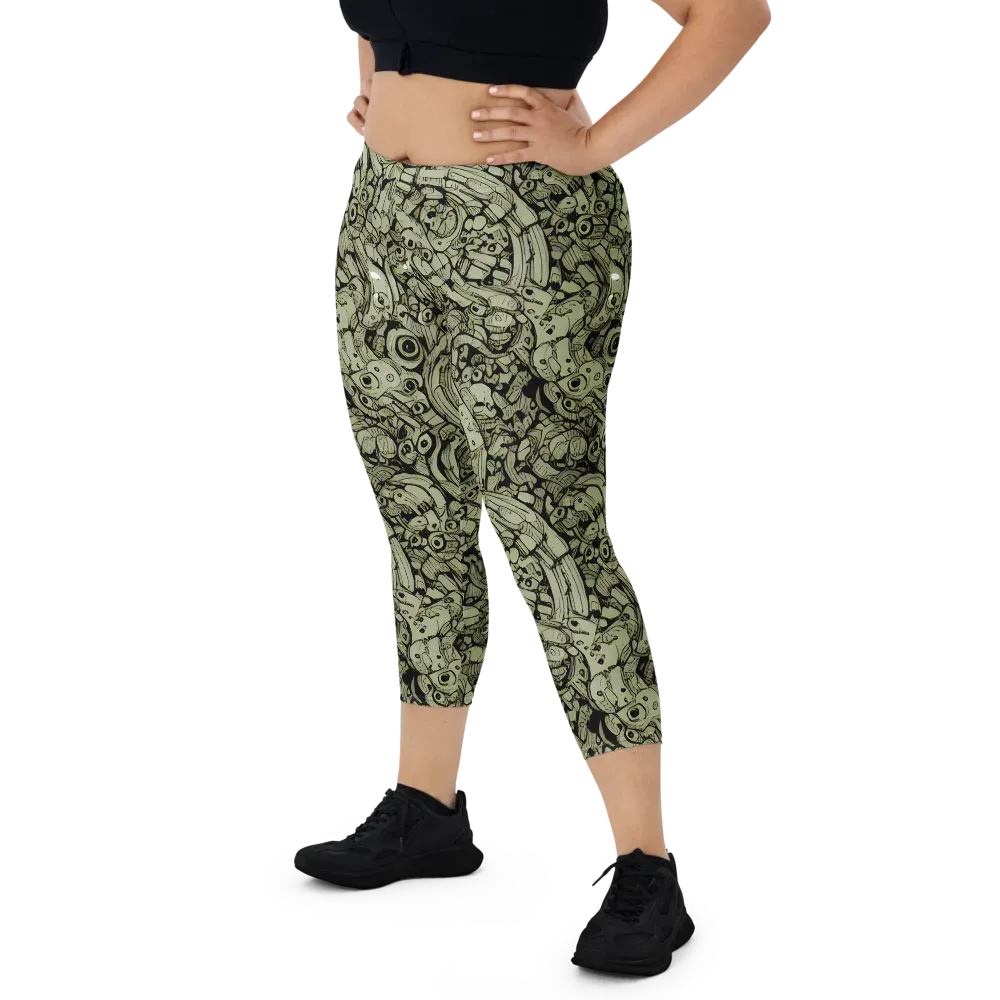 Olive Oddities on Capri Leggings — Front