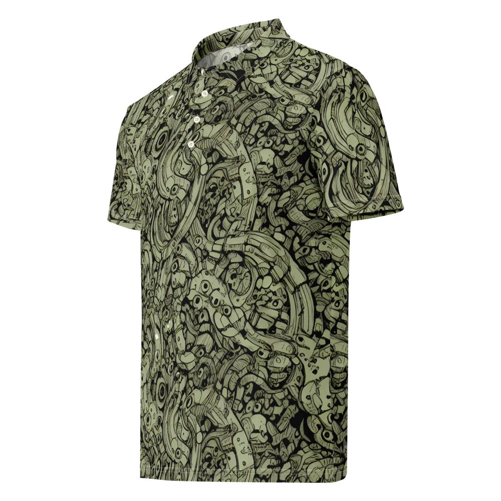 Olive Oddities on Men's Slim Fit Polo Shirt — Left Front