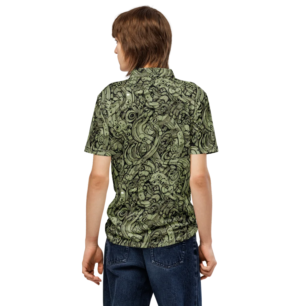 Olive Oddities on Men's Slim Fit Polo Shirt — Back