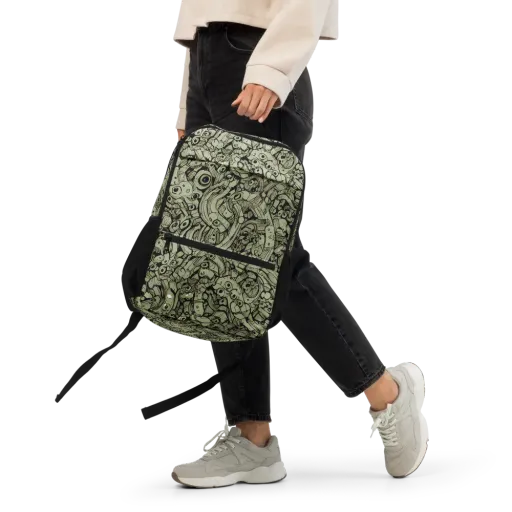 Olive Oddities on a Utility Backpack