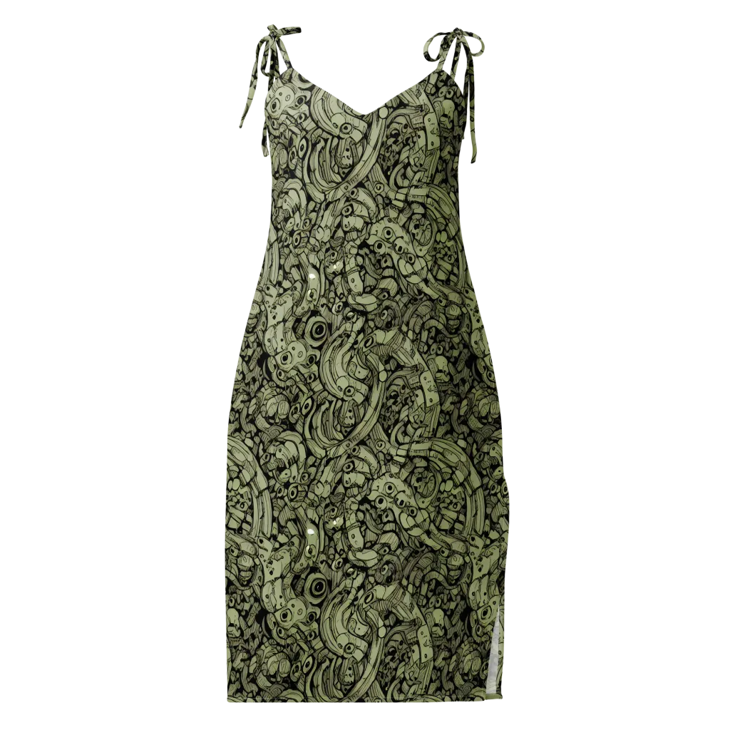 Olive Oddities on Slip Dress — Front