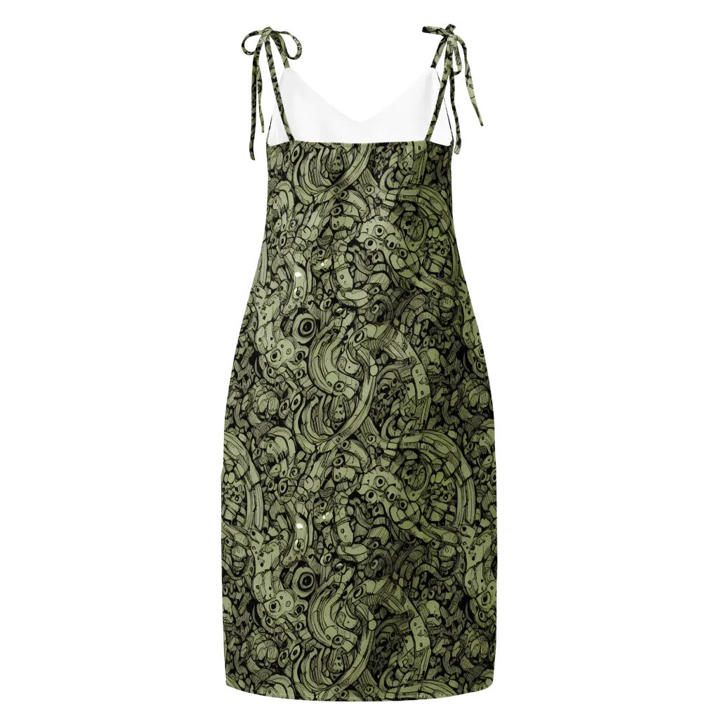 Olive Oddities on Slip Dress — Back