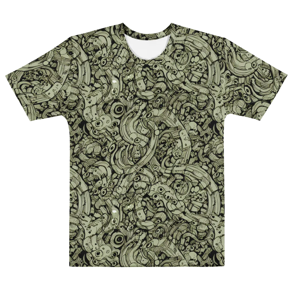 Olive Oddities on Men's Cotton Crew Neck T-Shirt — Front