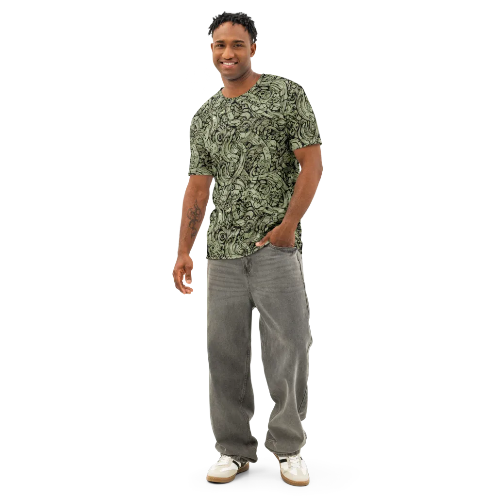 Olive Oddities on Men's Cotton Crew Neck T-Shirt — Front