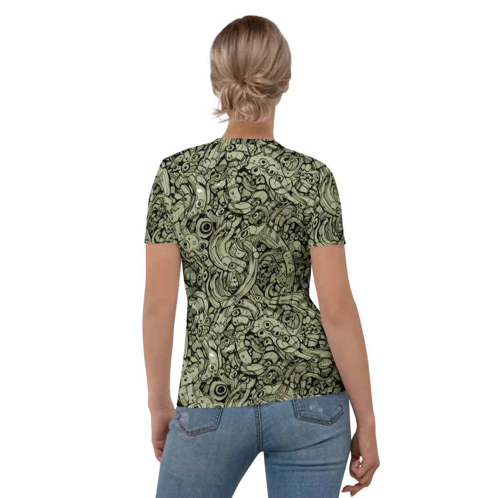 Olive Oddities on Women's Crew Neck T-Shirt — Back