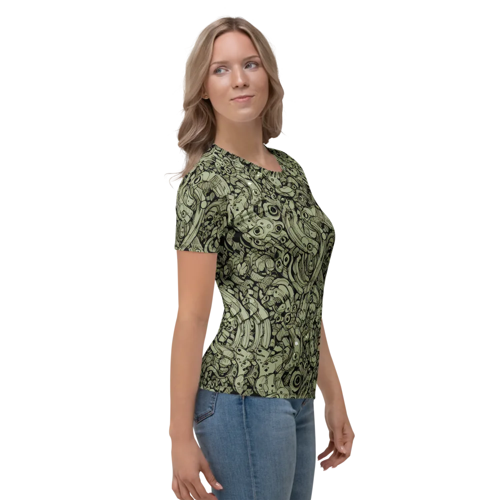 Olive Oddities on Women's Crew Neck T-Shirt — Right