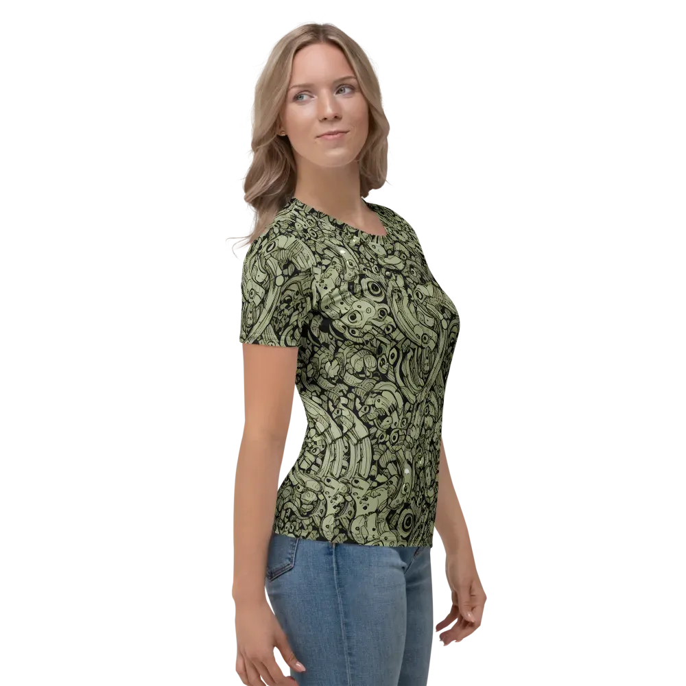 Olive Oddities on Women's Crew Neck T-Shirt — Right