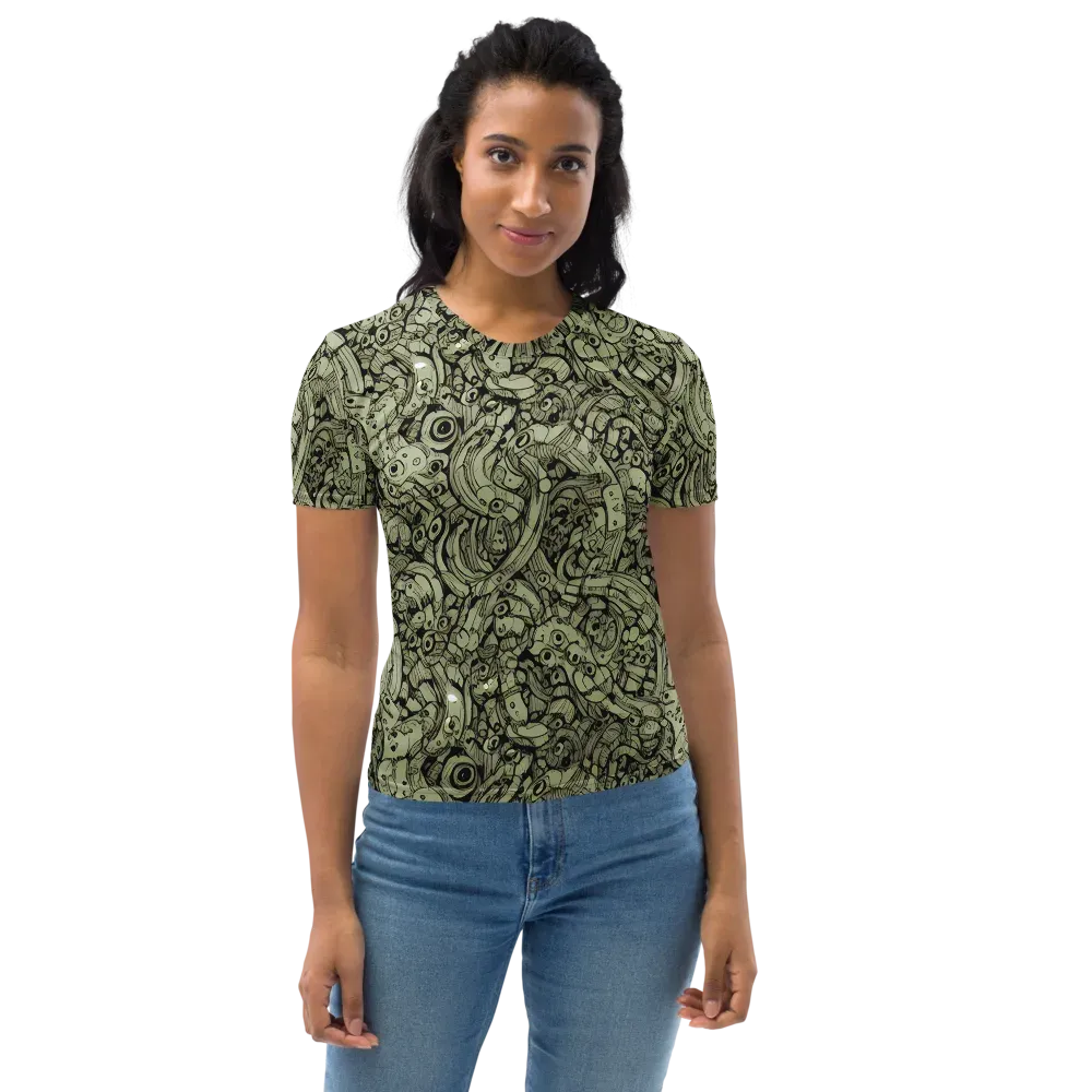 Olive Oddities on Women's Crew Neck T-Shirt — Front