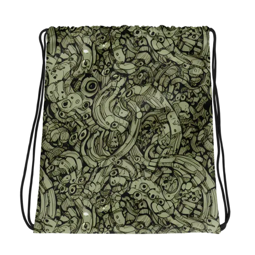 Olive Oddities on a Drawstring Bag