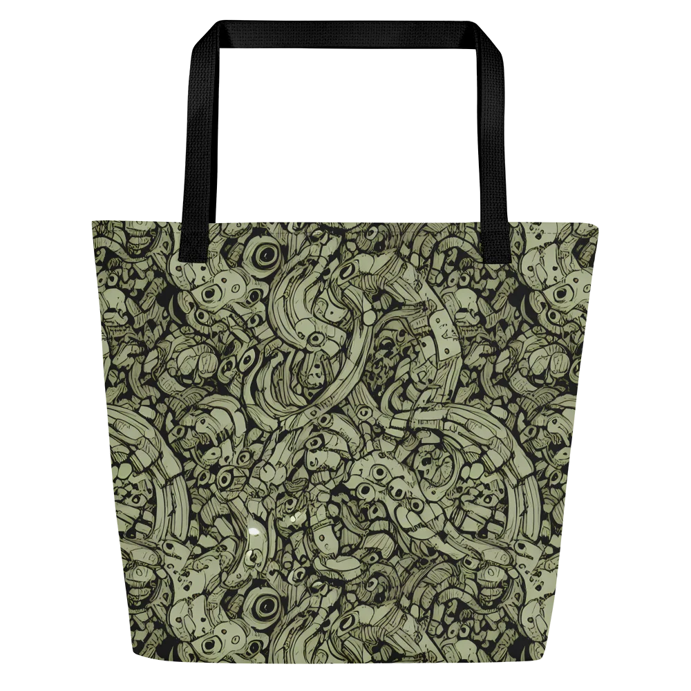 Olive Oddities on Large Tote Bag W/ Pocket — Front