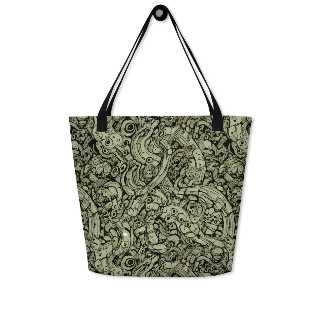 Olive Oddities on Large Tote Bag W/ Pocket — Front