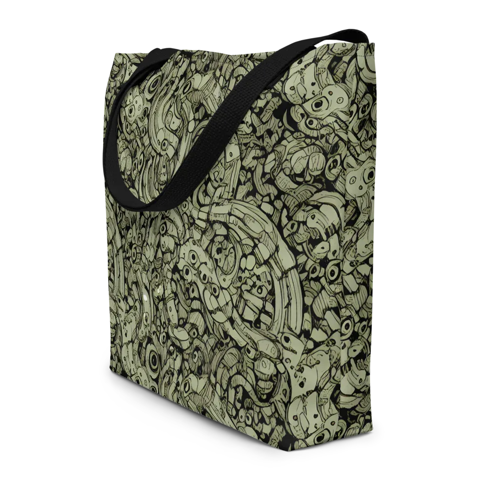 Olive Oddities on Large Tote Bag W/ Pocket — Front