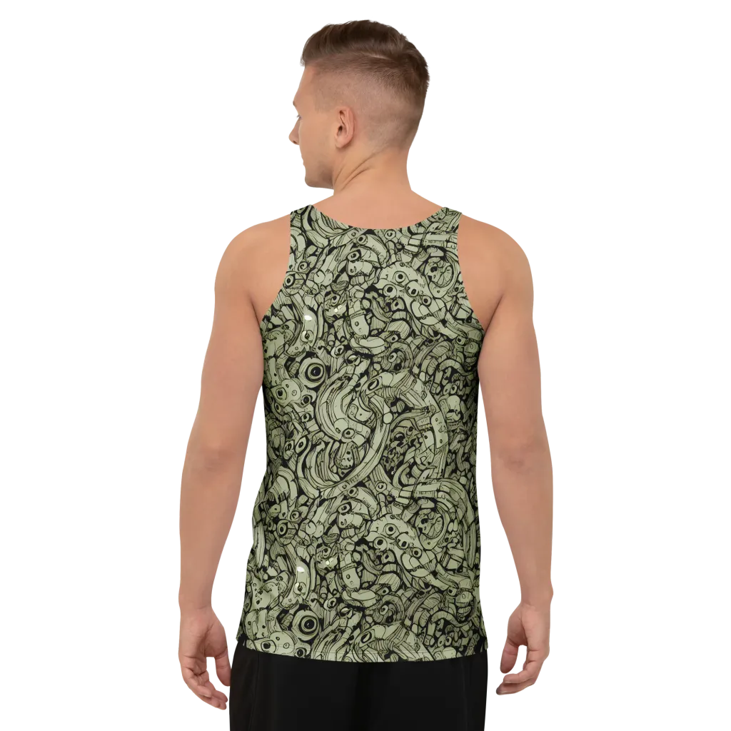 Olive Oddities on Men's Tank Top — Back