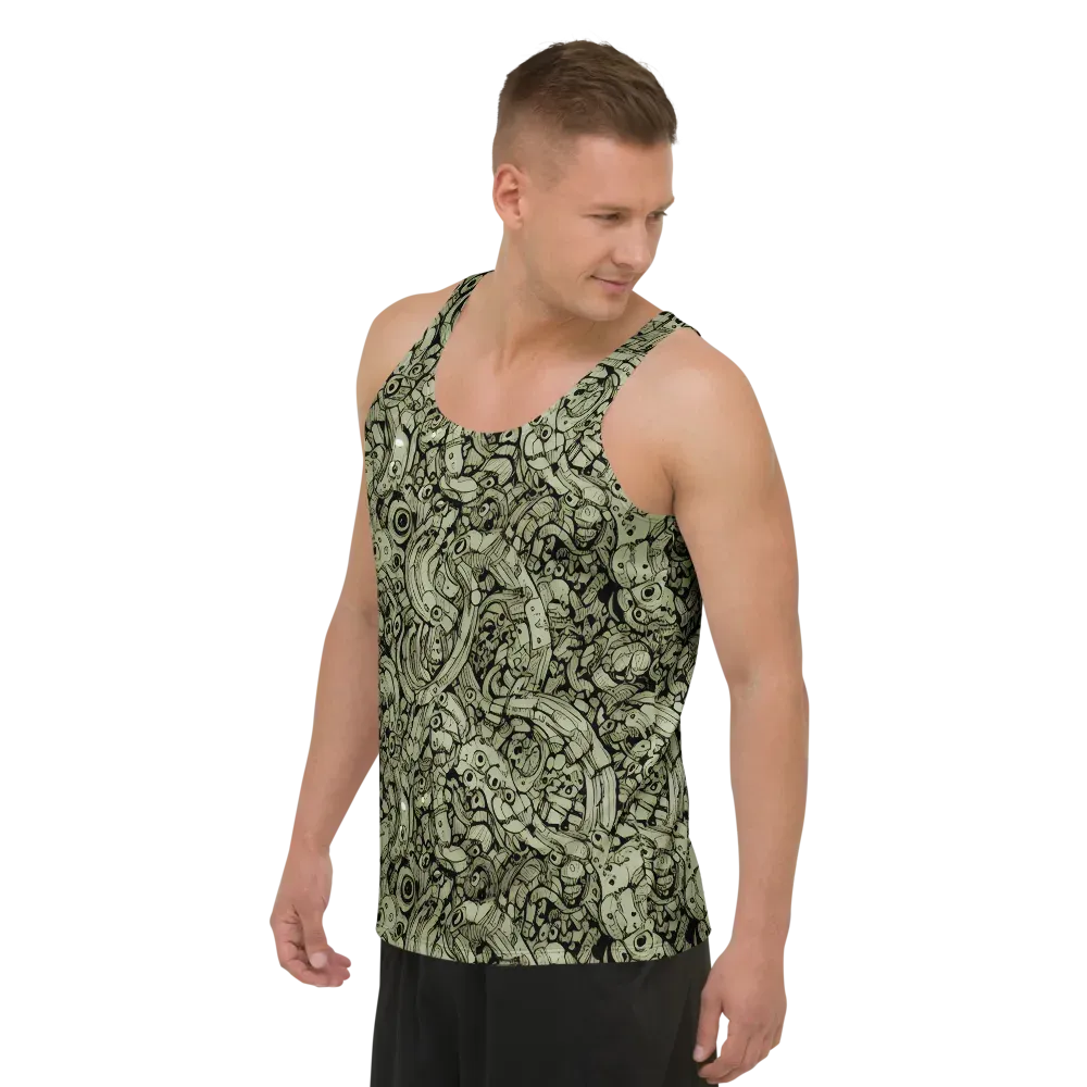 Olive Oddities on Men's Tank Top — Left Front