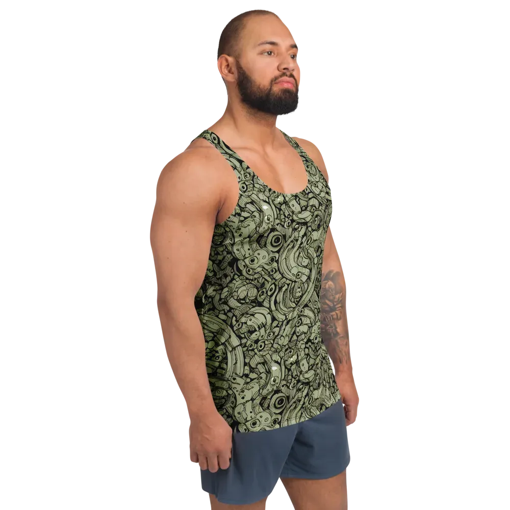 Olive Oddities on Men's Tank Top — Right Front