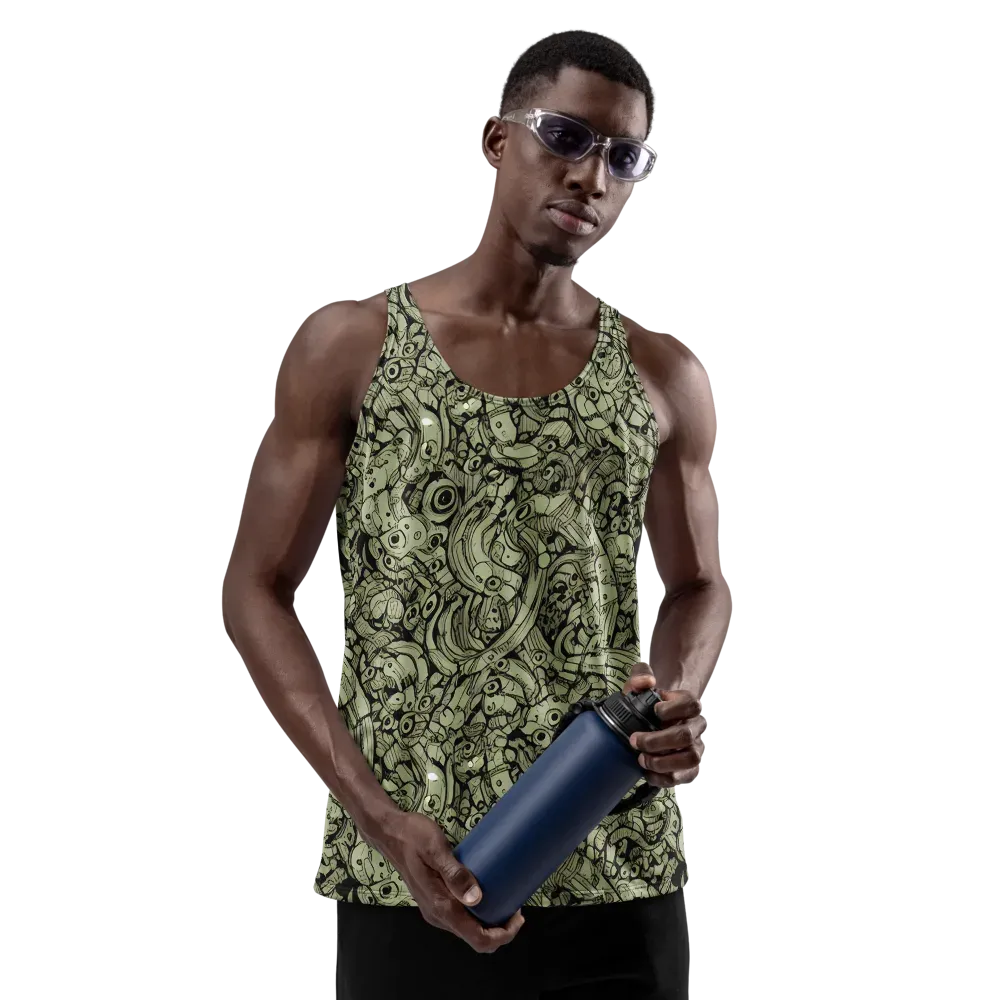 Olive Oddities on Men's Tank Top — Front