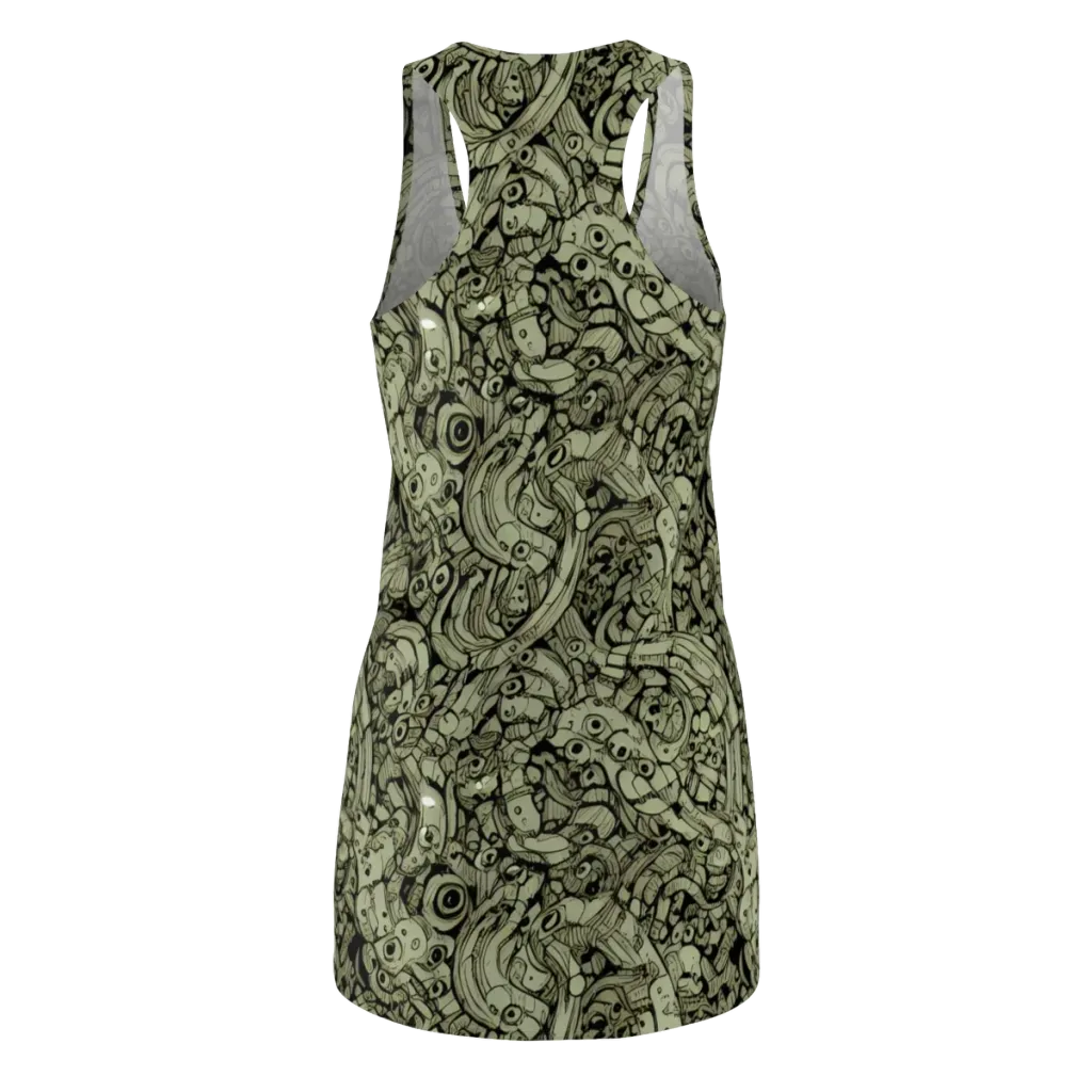 Olive Oddities on Racerback Dress — Back