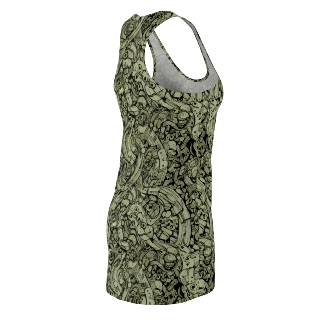 Olive Oddities on Racerback Dress — Back Side