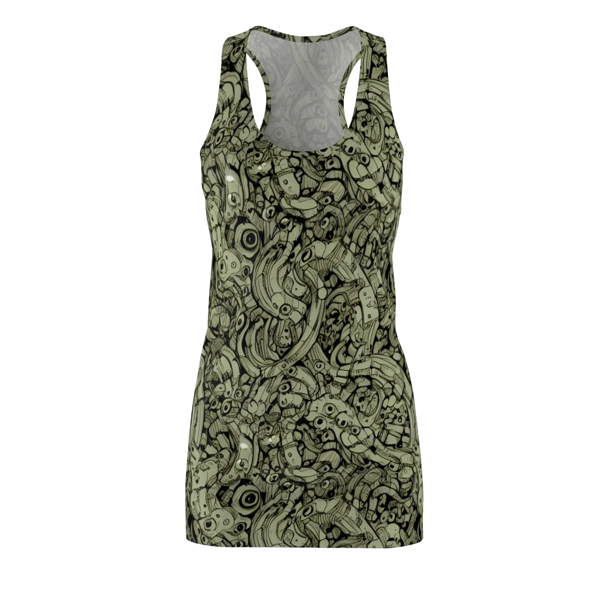 Olive Oddities on Racerback Dress — Front