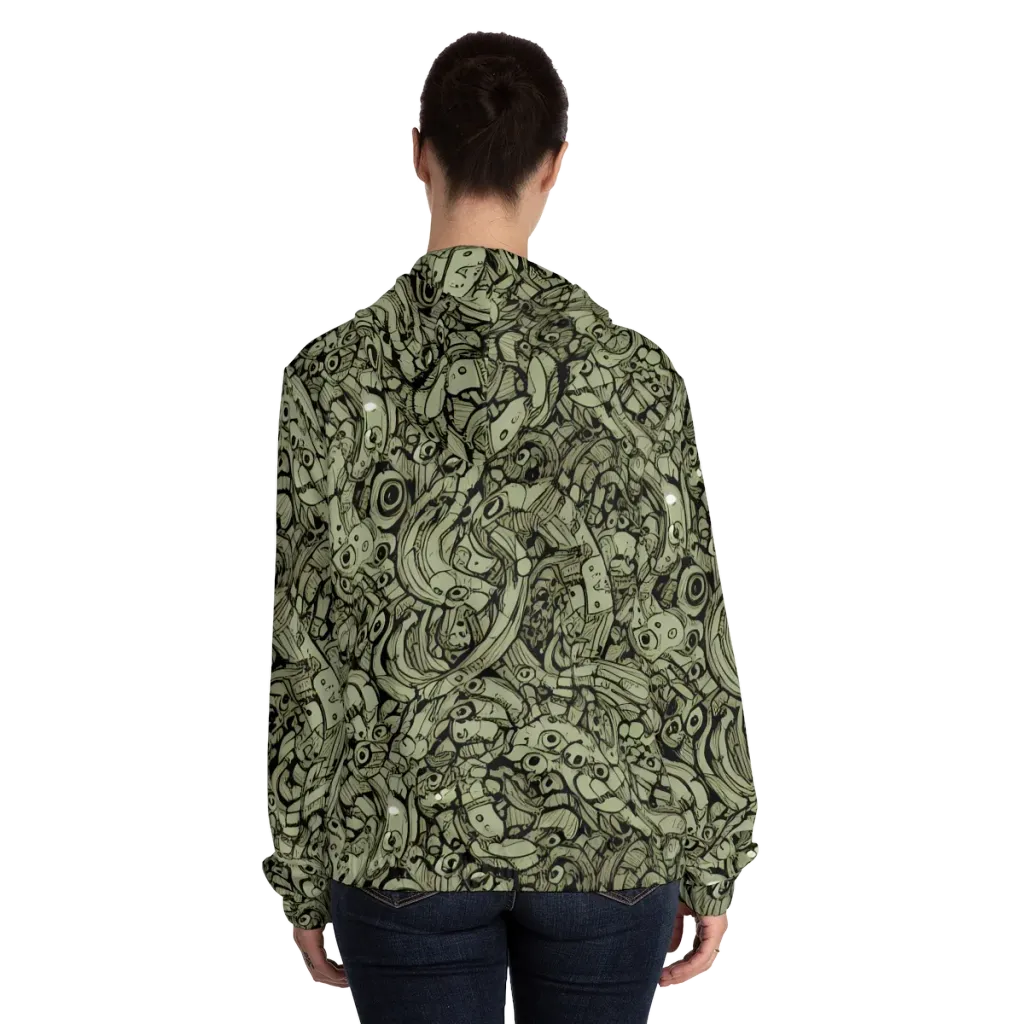 Olive Oddities on Women's Full-Zip Hoodie — Back On Person