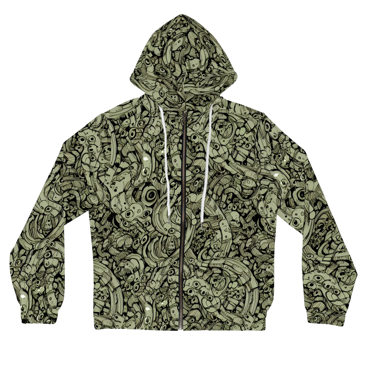 Olive Oddities on Women's Full-Zip Hoodie — Front