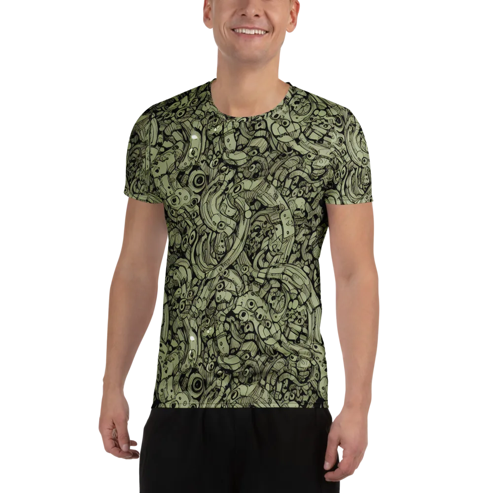 Olive Oddities on Men's Athletic T-Shirt — Front
