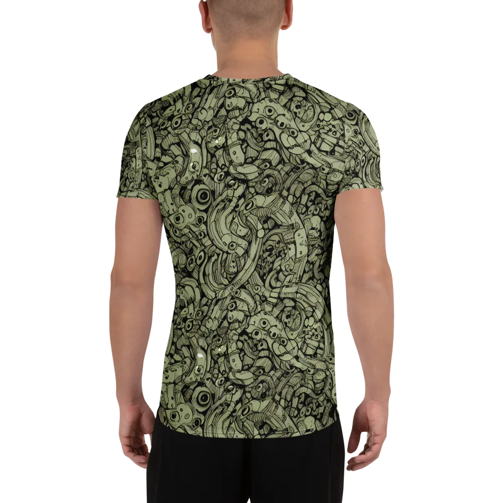 Olive Oddities on Men's Athletic T-Shirt — Back