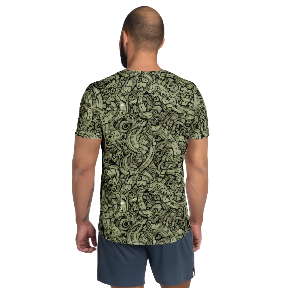 Olive Oddities on Men's Athletic T-Shirt — Back