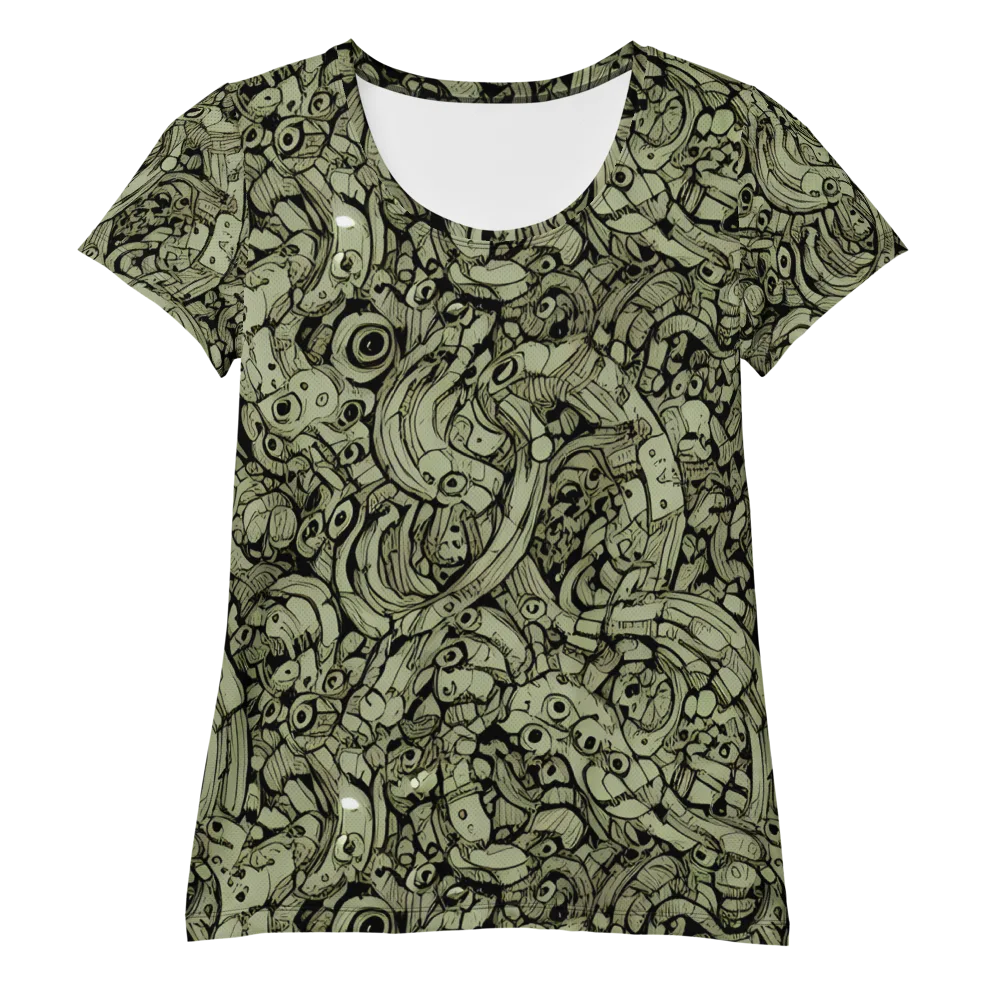 Olive Oddities on Women's Athletic T-Shirt — Front