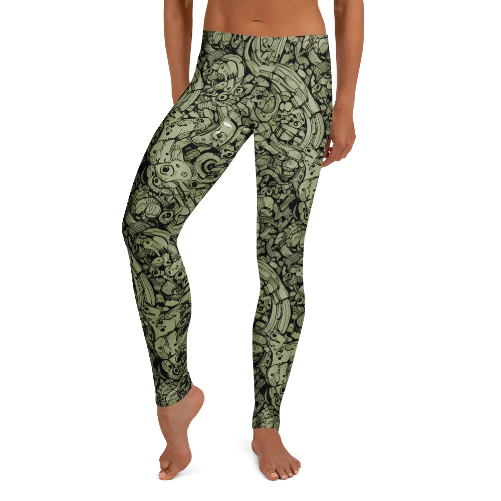 Olive Oddities on Leggings — Front