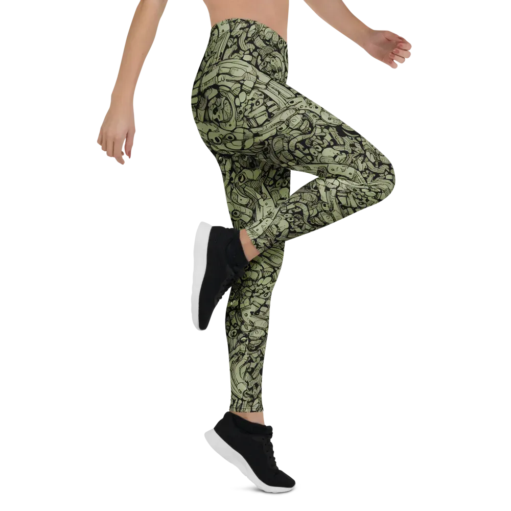 Olive Oddities on Leggings — Right