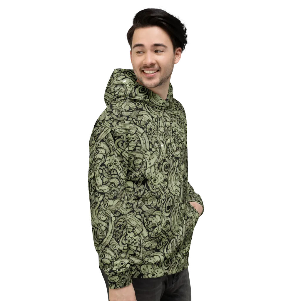 Olive Oddities on Hoodie — Right