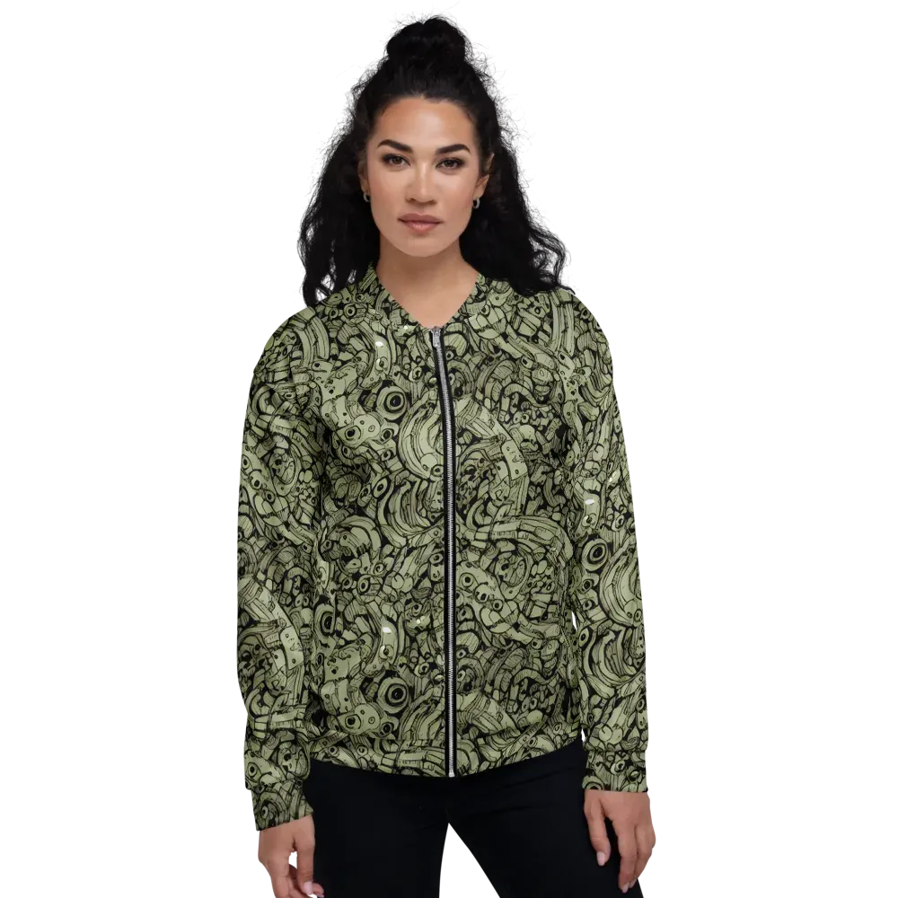 Olive Oddities on Bomber Jacket — Front