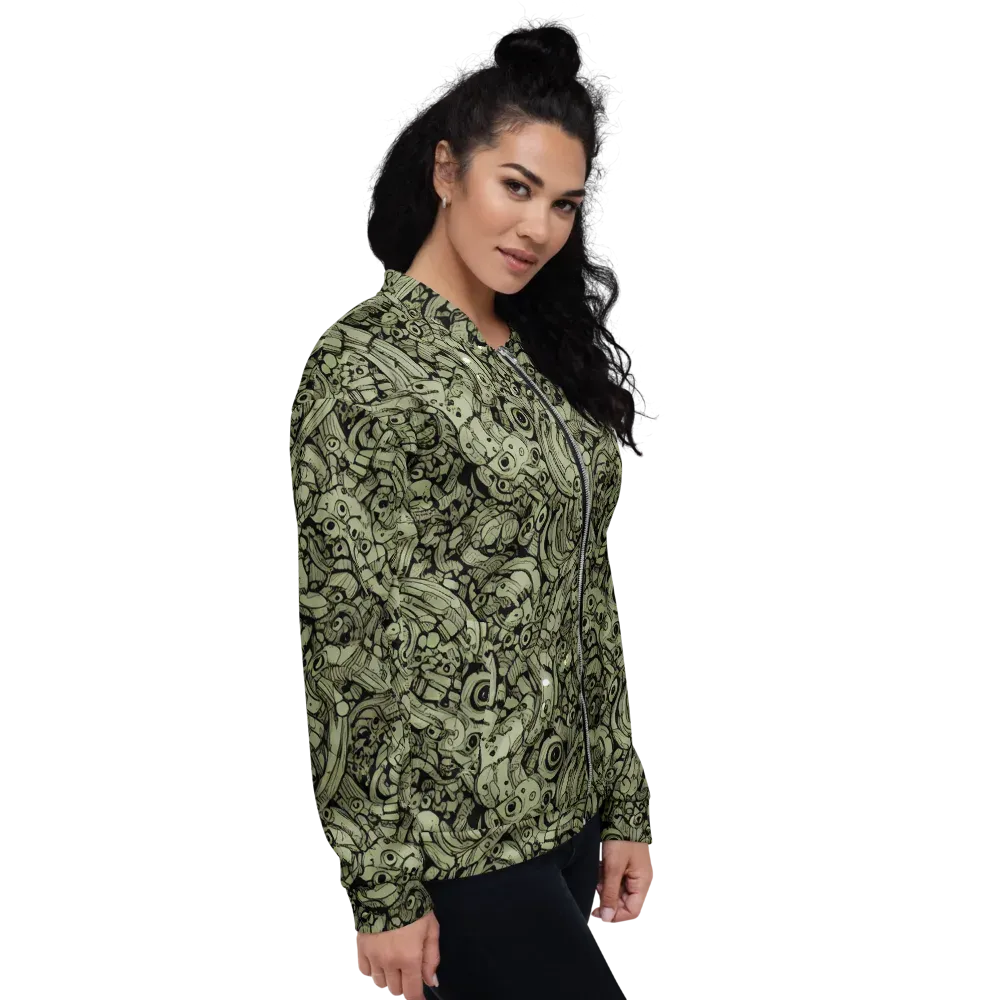 Olive Oddities on Bomber Jacket — Right
