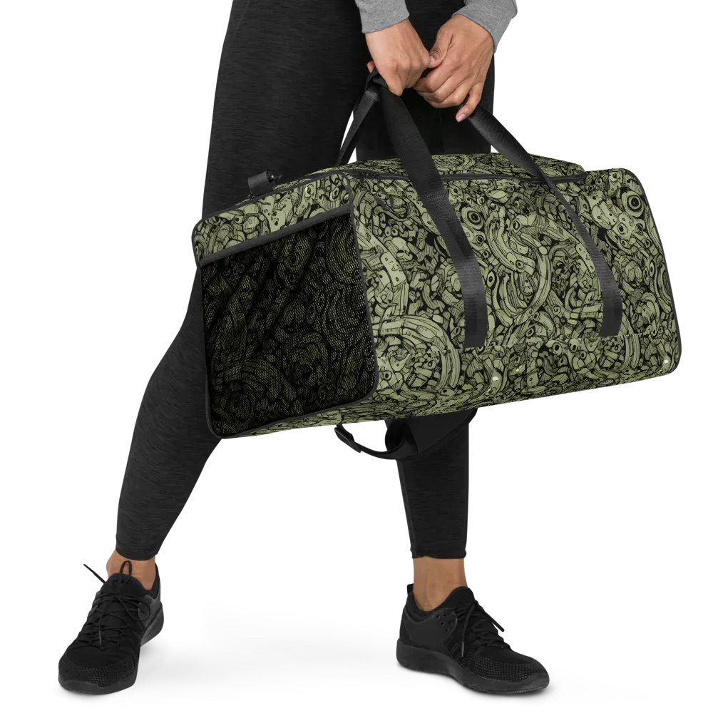 Olive Oddities on Duffle Bag — Right Front