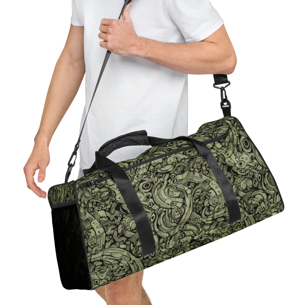 Olive Oddities on Duffle Bag — Right Front